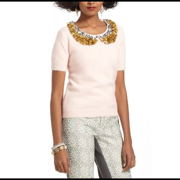 Anthropologie x Corey Ann Calter Peter Pan Paillettes Angora Sweater - Picture 4 of 16